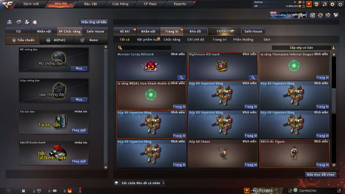 shop acc cf uy tin gia re